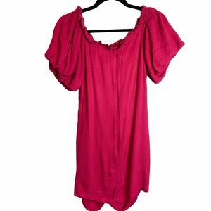 Urban Outfitters Women's Pink Off Shoulder Mini Dress